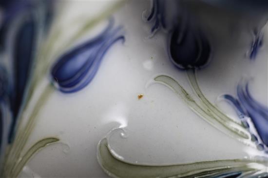 A Moorcroft Macintyre Florian ware squat bulbous vase, decorated with blue harebells, 8.5cm